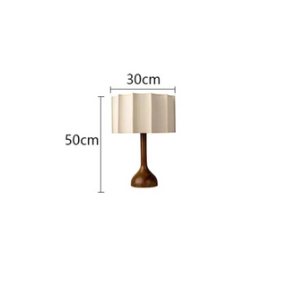 Wabi-Sabi Floor Lamp – Wooden Bamboo LED Light With Fabric Shade