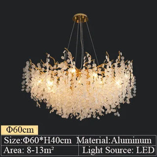 Modern Crystal Chandelier – Elegant Dining Room Lighting With Chrome Finish