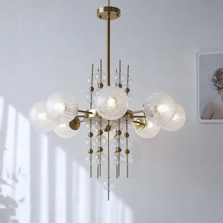 Polished Steel Pendant Light – Adjustable LED Gold Glass Pendant For Kitchen