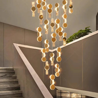 Modern Crystal Chandelier – Elegant LED Lighting Fixture for Living Room