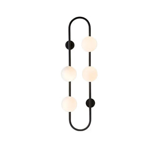 Modern bubble-design wall lamp illuminated — Scandinavian fixture