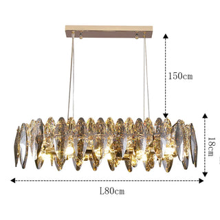 Crystal Pendant Light – Modern Dimmable Lamp with Remote Control for Living Room