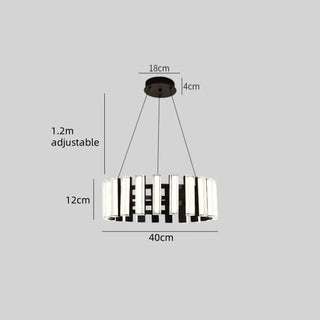 Modern Iron Chandelier – Circular LED Lighting Fixture for Living Room | Easy Install