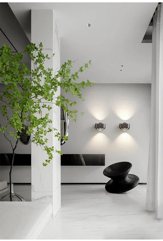 Modern Wall Light | Stainless Steel LED Wall Lamp - Black & Gold Sconce