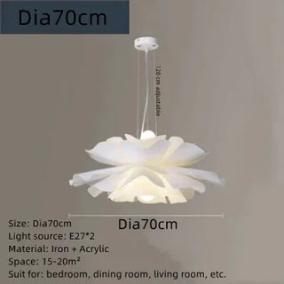 Minimalist Paper Chandelier – Soft White Bedroom Lighting | Lumavera Lighting