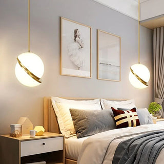 Circle Pendant Light – Modern Pendant Light With Gold Finish & Adjustable Suspension Cable