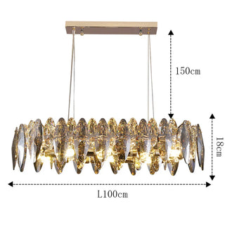 Crystal Pendant Light – Modern Dimmable Lamp with Remote Control for Living Room