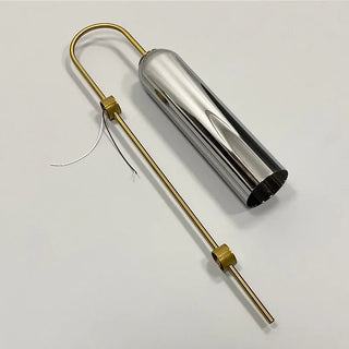 Cylindrical Glass Wall Lamp – Modern Wall Sconce with Gold Arm Lighting