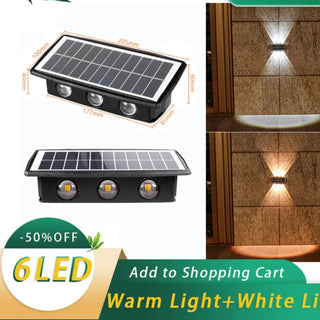 Solar Wall Light – Dimmable Outdoor Solar Lamp | Brushed Nickel Finish LED Garden Lighting