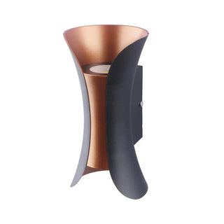 Outdoor Wall Light – Directional COB LED Technology | Matte Black & Gold Finish