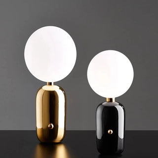 Modern Bedside Lamp | Metal And Glass Lamp With Soft LED Lighting