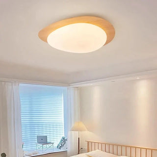 Natural Ceiling Light – Modern Wood Finish Lighting With Soft LED Glow