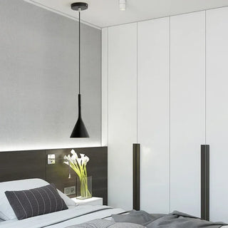 Conical Aluminum Pendant | Adjustable Cable Lighting - Matte Finish Light Fixture