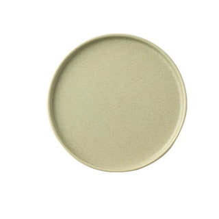 japanese ceramic dinnerware earthworks minimalist green porcelain plates bowls set angle view