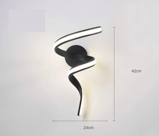 Swirl Wall Light – Designer Aluminium Sconce with Diffuse Acrylic Lamp