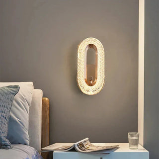 Directional Wall Light – Modern Minimalist Oval Wall Sconce in Gold Metal