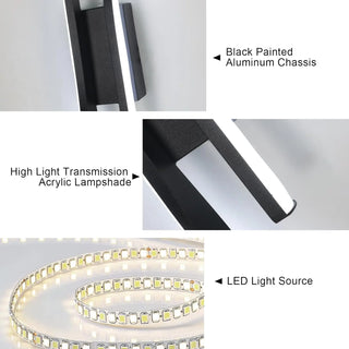 Modern Black Wall Light – Durable Aluminum Fixture | Soft Ambient Lighting