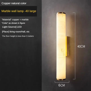 Copper Marble Wall Light – Minimalist Modern Wall Lamp with Integrated LED
