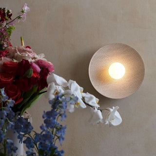 Solar Ripple Wall Light – Adjustable LED Lighting With Frosted Glass Shade
