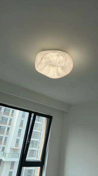 Handmade Silk Ceiling Lamp – Modern LED Recessed Dimmable Light Fixture