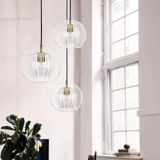 Painted Glass Pendant Light – Elegant Beehive Pendant Lamp with LED Lighting
