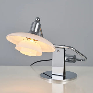 Vintage Table Lamp – Glass & Steel With Soft Light Diffuser | Classic Gold Finish