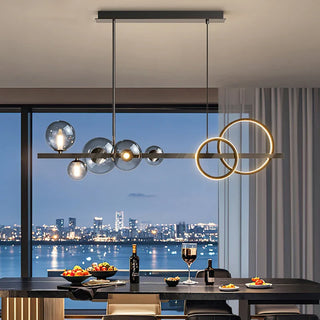 Contemporary Pendant Light – Alloy Cord Suspension Lamp with Remote Control