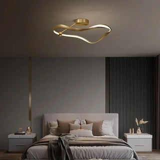 Gold LED Chandelier – Modern Luxury Ceiling Light with Adjustable Brightness