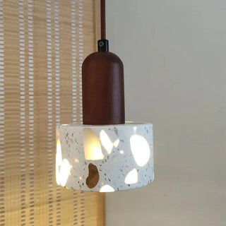 LED Pendant Light – Modern Pendant Lamp with Travertine Stone Shade | Warm Ambient Lighting