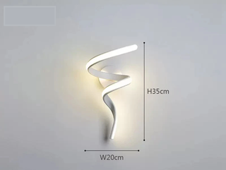 Swirl Wall Light – Designer Aluminium Sconce with Diffuse Acrylic Lamp