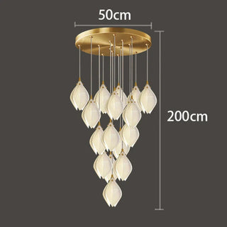 Modern Glass Pendant Light – Dimmable LED Pendant Lamp for Living Room Lighting