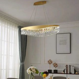 Height Adjustable Chandelier – Luxury Crystal Pendant Light With Energy Efficient LED