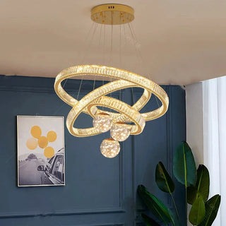 Modern Crystal Chandelier – Dimmable LED Lighting | Elegant Living & Dining Room Fixture