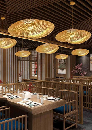 Rattan Chandelier – Modern Indoor Chandelier | Warm Ambient Lighting & Soft Relaxing Light