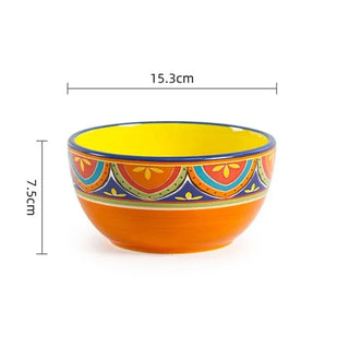 hand-painted ceramic dinnerware earthworks artisan crafted porcelain plates bowls set overview