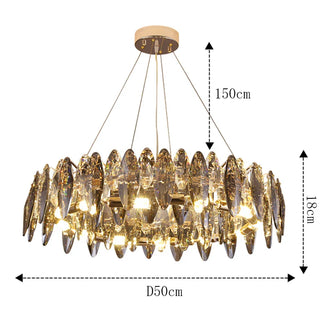 Crystal Pendant Light – Modern Dimmable Lamp with Remote Control for Living Room
