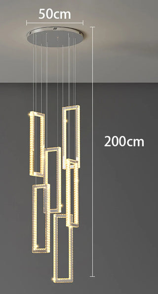 Modern Crystal Chandelier – Elegant Living Room Lighting with Adjustable Dimmable LED