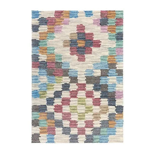 moroccan handcrafted artisan woven rug traditional patterns front view
