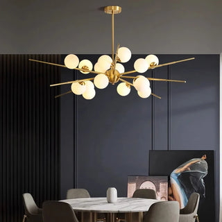 Aluminum Chandelier | Modern Living Room Lighting – Remote Control & Easy Installation