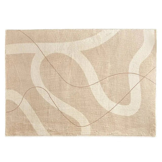 modern minimalistic rug abstract area rug non slip polyester floor mat front view