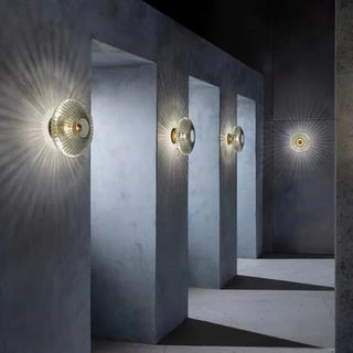 Glass Stone Wall Lamp – Sculptural Wall Light with Warm Amber Glow & E27 Bulb