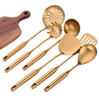 stainless steel cooking set gold eco friendly cookware doha kitchen tools detail