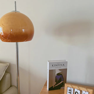 Vintage medieval floor lamp — mushroom glass retro