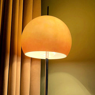 Medieval glass mushroom floor lamp wide — retro warm
