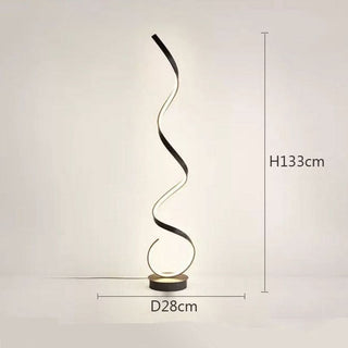 Contemporary Floor Lamp – Twisted Spiral Design | Dimmable LED Lighting