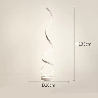 Contemporary Floor Lamp – Twisted Spiral Design | Dimmable LED Lighting