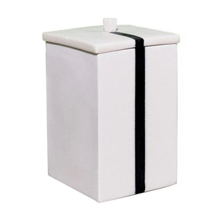 Santorini modern quartz resin bathroom accessory set black trim angle view