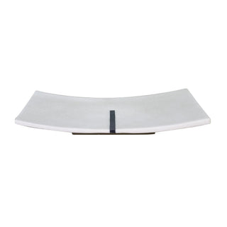 Santorini modern quartz resin bathroom accessory set black trim top view