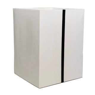 Santorini modern quartz resin bathroom accessory set black trim side view