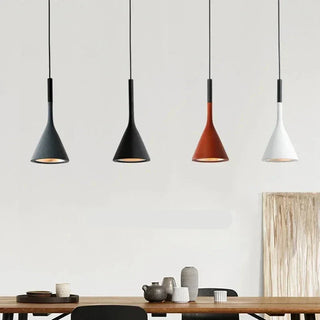 Conical Aluminum Pendant | Adjustable Cable Lighting - Matte Finish Light Fixture